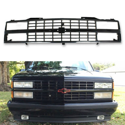 Grille For 88-93 Chevrolet C1500 K1500 Black Plastic