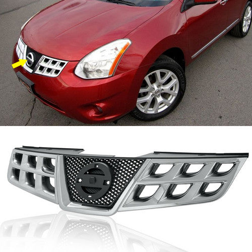 Front Bumper Chrome Upper Grille For 2011 2012 2013 2014 2015 Nissan Rogue