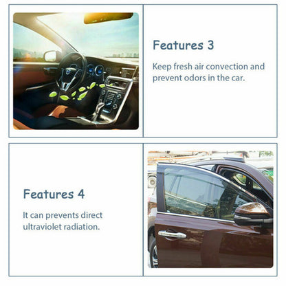 4PCS For 2016-2019 Honda Civic Coupe Window Visors Sun Rain Guard Wind Deflector