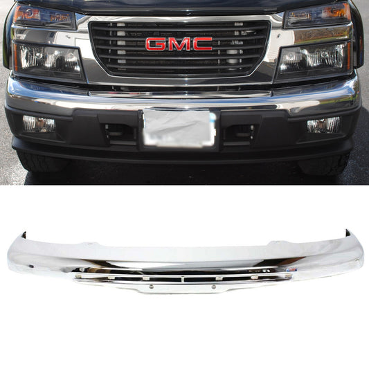 NEW Chrome Steel Front Bumper Face Bar for 2004-2012 GMC Canyon Pickup 04-12