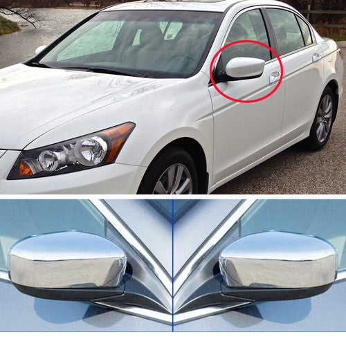 Fit 2008 2009 2010 2011 2012 Honda Accord Chrome Mirror Covers