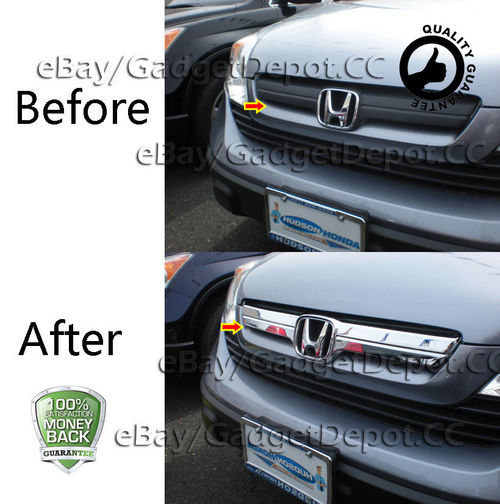 For 2007 2008 2009 Honda CR-V CRV ABS Chrome Upper Grille without logo