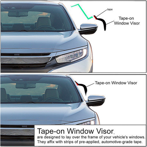 For 2011-2018 Toyota Sienna Rain Deflector Window Visors Vent Sunroof Moon 5PC