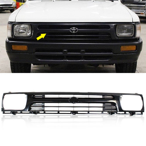 Grille For 92-95 Toyota Pickup Black Plastic