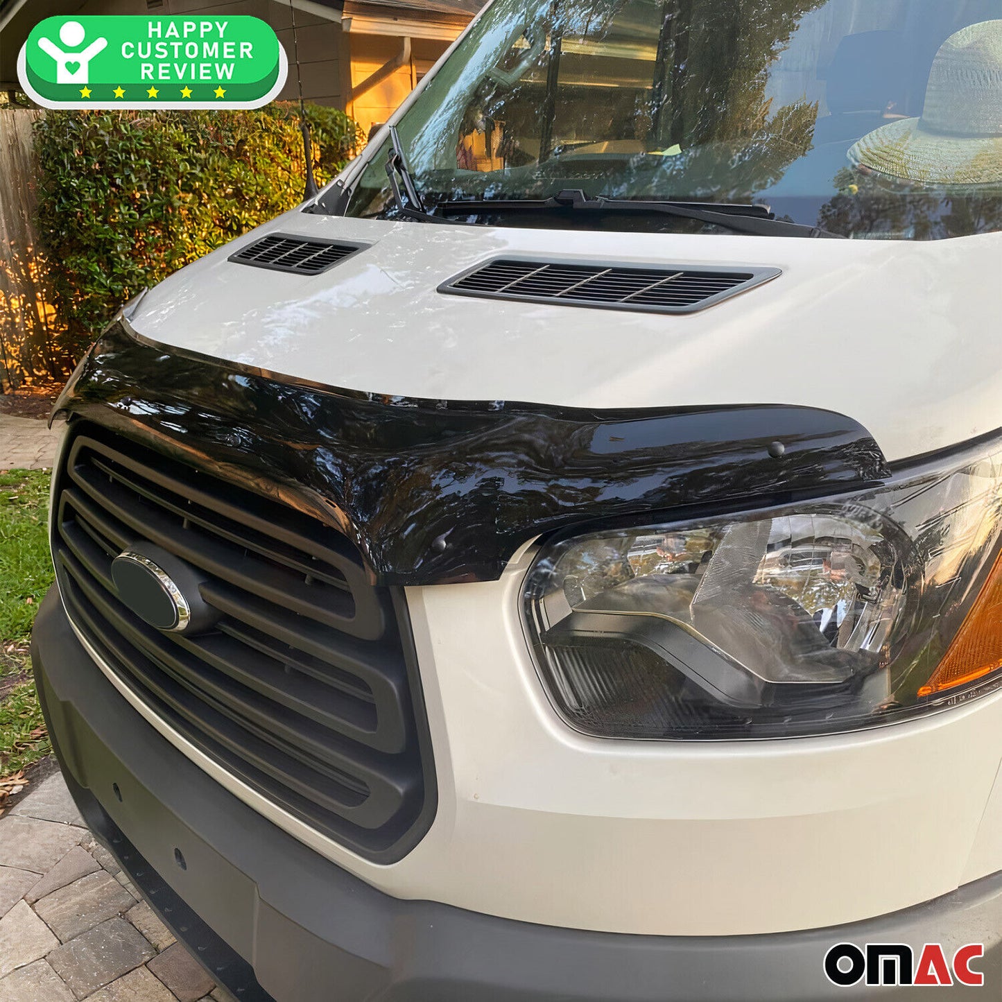 For Ford Transit 2015-2019 Front Bug Shield Hood Deflector Guard Bonnet