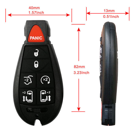 2 New Uncut Keyless Remote Key Fob for Dodge Grand Caravan 2008-2016 M3N5WY783X