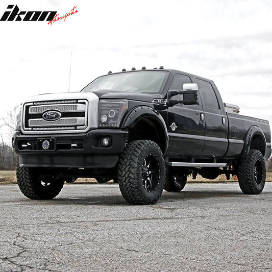 Fits 11-16 Ford F250 350 450 Super Duty 4PCS Moulding Front Mesh Grill Grille