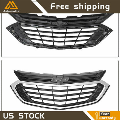 For 2018 2019 2020 21 Chevy Equinox Front Bumper Upper Grille Grill Chrome Mesh