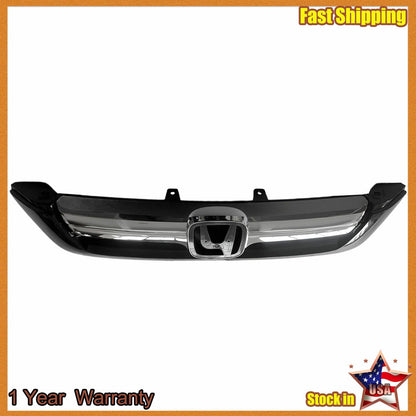 Front Upper w/ Chrome Trim Bumper Grille Fit 2007 2008 2009 Honda CR-V