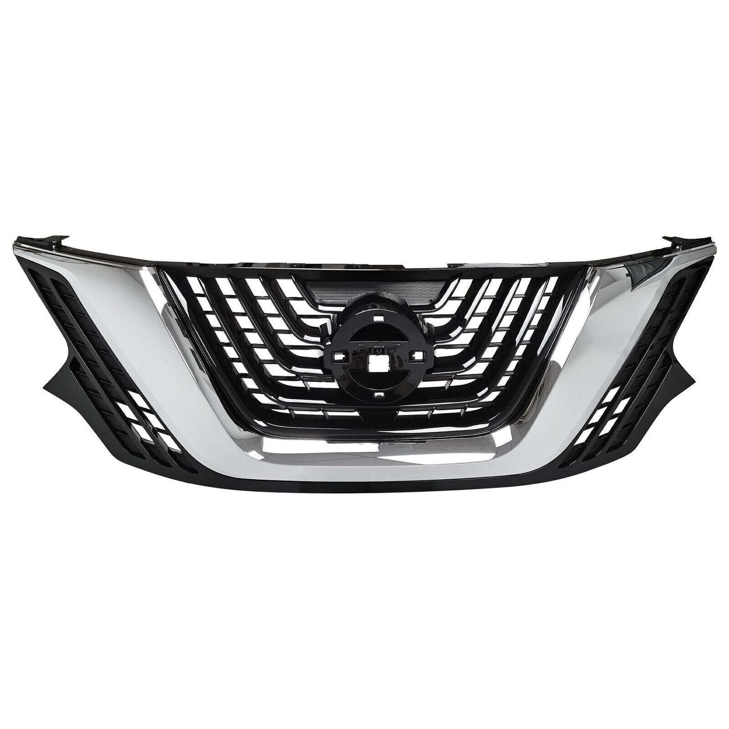 For 2015 2016 2017 2018 Nissan Murano Black Front Upper Grille w/Chrome Trim