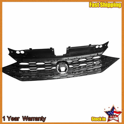 Honeycomb Grille Front Upper Red Trim w/o Sensor For 2019 2020 Volkswagen Jetta