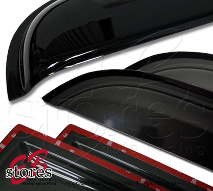5pcs JDM Outside Mount Visor Rain Top Deflector 3mm Sunroof Mazda 2 Mazda2 11-14