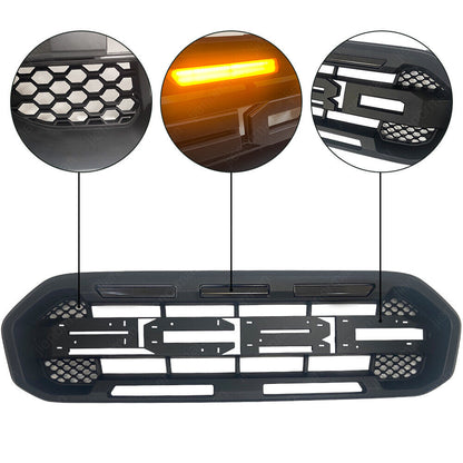 Bumper Front Grille For 19-22 2021 Ford Ranger Raptor Grill Accessories Body Kit