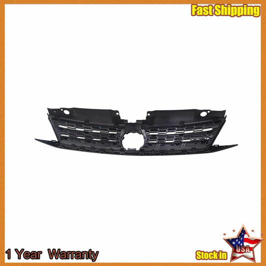 Black w/ Red Trim Honeycomb Grille Fit 2015-2017 VW Volkswagen Jetta
