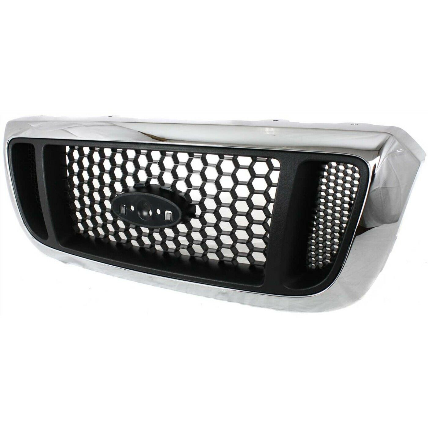 Front bumper Upper Grille Grill w/Chrome Trim For 2004 2005 Ford Ranger