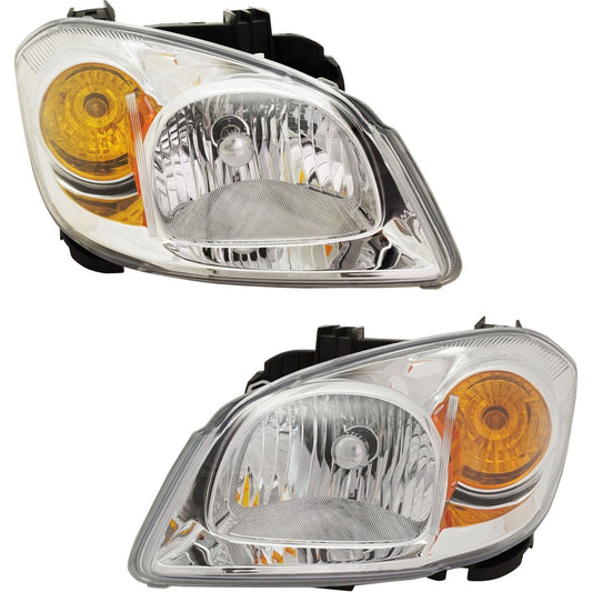 Headlight Set For 2005-2010 Chevrolet Cobalt Driver/Passenger Side w/ bulb