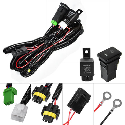 12V Fog Light Wiring Harness Switch Kit  Fit Toyota US Location