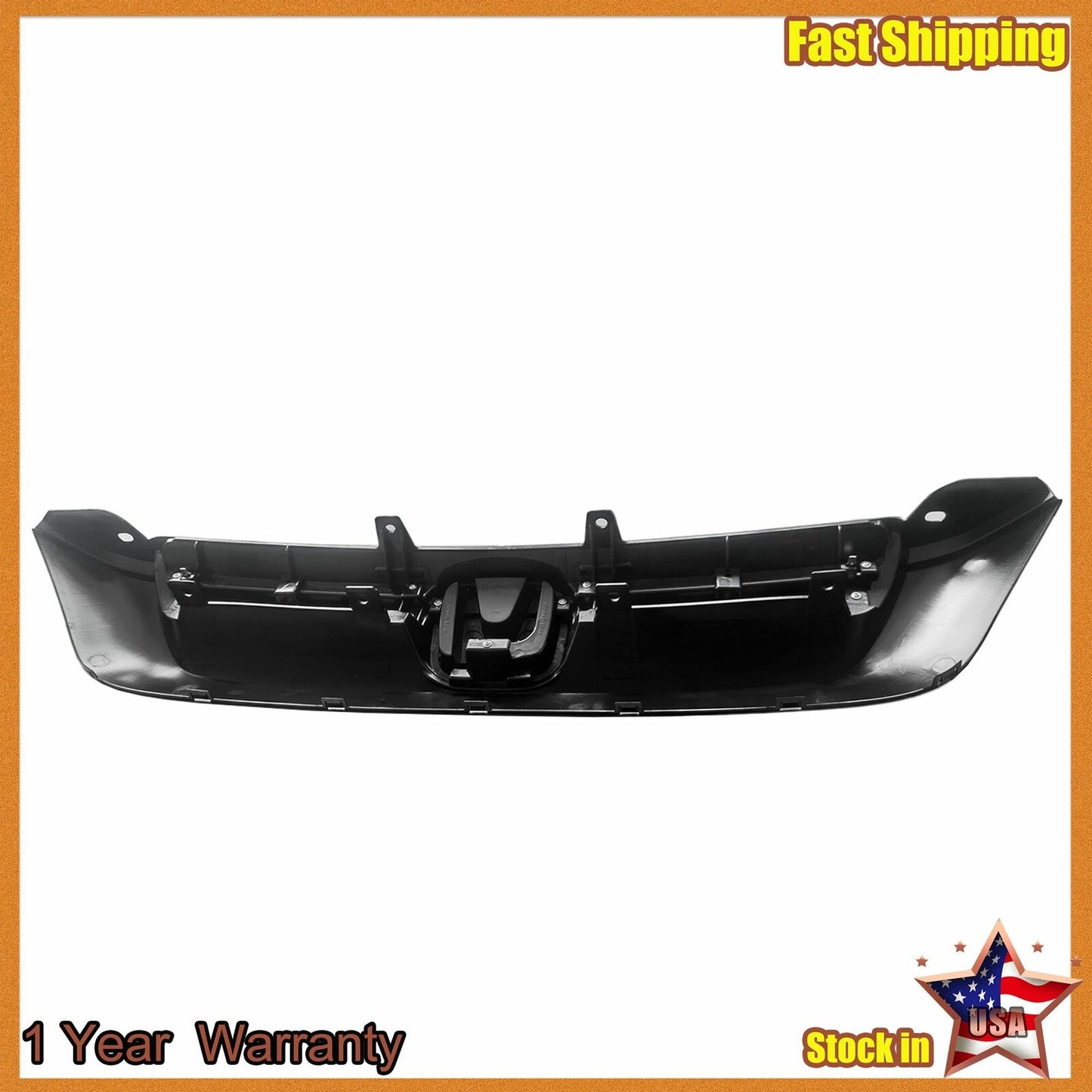 Front Upper w/ Chrome Trim Bumper Grille Fit 2007 2008 2009 Honda CR-V