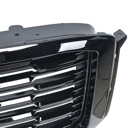 For 2015-2020 GMC Yukon/Yukon XL Gloss Black Front Bumper Grille Denali Style