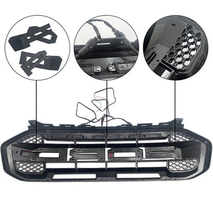 Bumper Front Grille For 19-22 2021 Ford Ranger Raptor Grill Accessories Body Kit