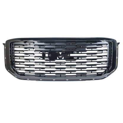 For 2015-2020 GMC Yukon/Yukon XL Gloss Black Front Bumper Grille Denali Style