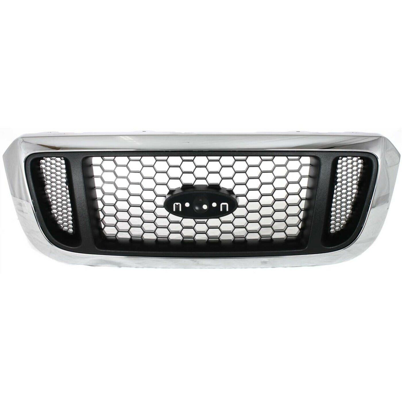 Front bumper Upper Grille Grill w/Chrome Trim For 2004 2005 Ford Ranger