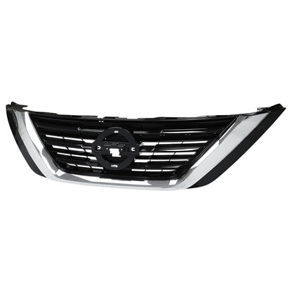 For 2015 2016 2017 2018 Nissan Murano Black Front Upper Grille w/Chrome Trim