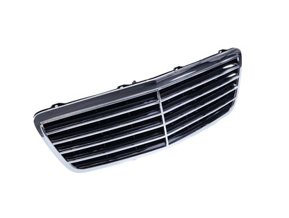 Front Grille Chrome Shell w/Black Insert for 2000-02 Benz W210 E320 E430 E55 AMG