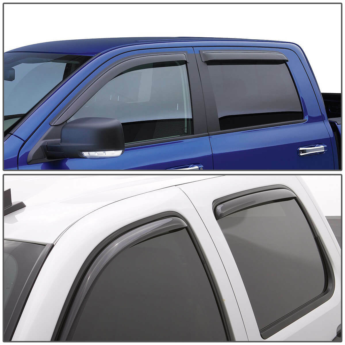 SMOKE TINT WINDOW+SUN/MOON ROOF VISOR/WIND DEFLECTOR FOR 07-10 UN 4CYL/V6 4DR