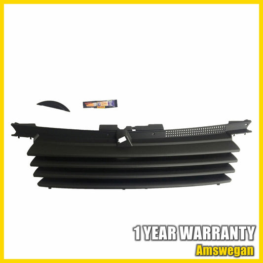Front Euro Black Badge Less Grill W/ Hood Notch Filler 99-05 Vw Jetta Bora Mk4