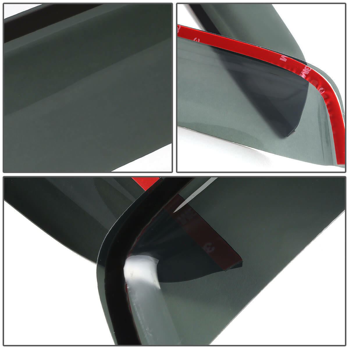SMOKE TINT WINDOW+SUN/MOON ROOF VISOR/WIND DEFLECTOR FOR 07-10 UN 4CYL/V6 4DR