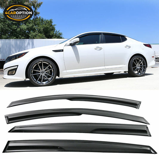 Fits 11-15 Kia Optima Mugen Style Window Visors Rain Sun Guard Vent 4 Pieces Set