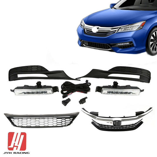 For 2016-2017 Honda Accord Sedan Front Upper/Lower Grille W/Foglights Combo Set  WQ-HD-504 02FLB1302AWT 284020025264 62.03 WQ-YG-010 02HGL1308ASL 313388114361 112.80 164886171561 30.12