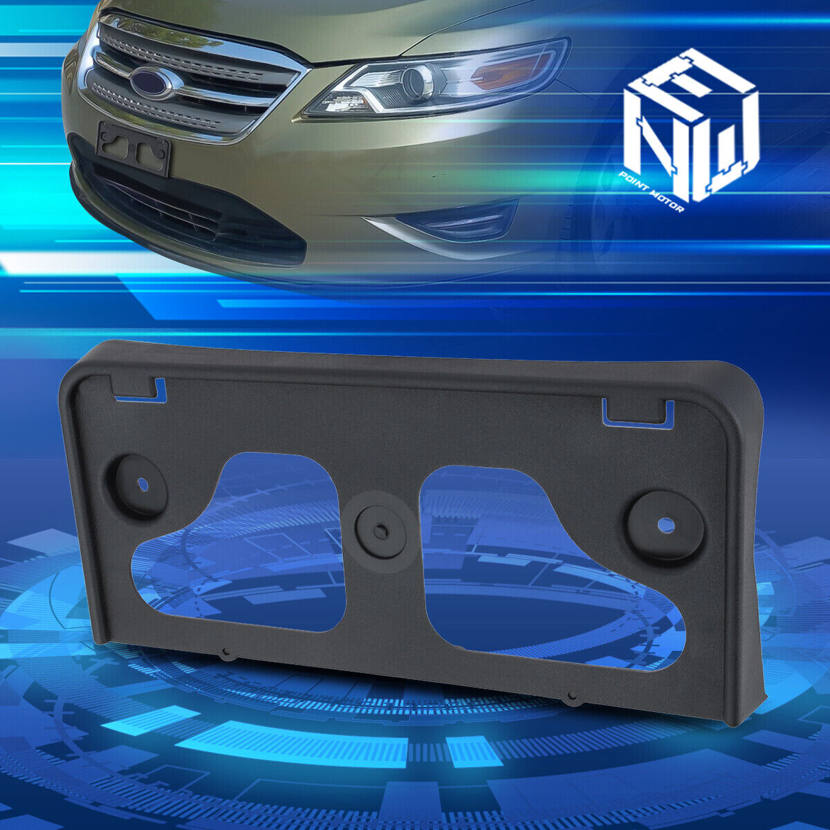 For 10-12 Ford Taurus Front Bumper License Plate Tag Mounting Bracket Holder