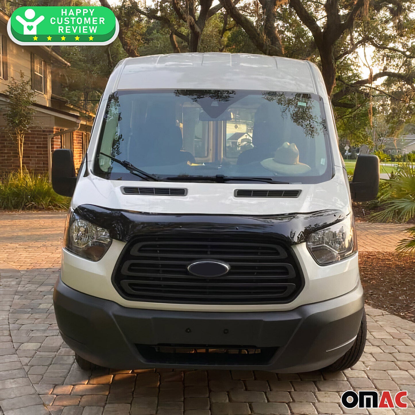 For Ford Transit 2015-2019 Front Bug Shield Hood Deflector Guard Bonnet