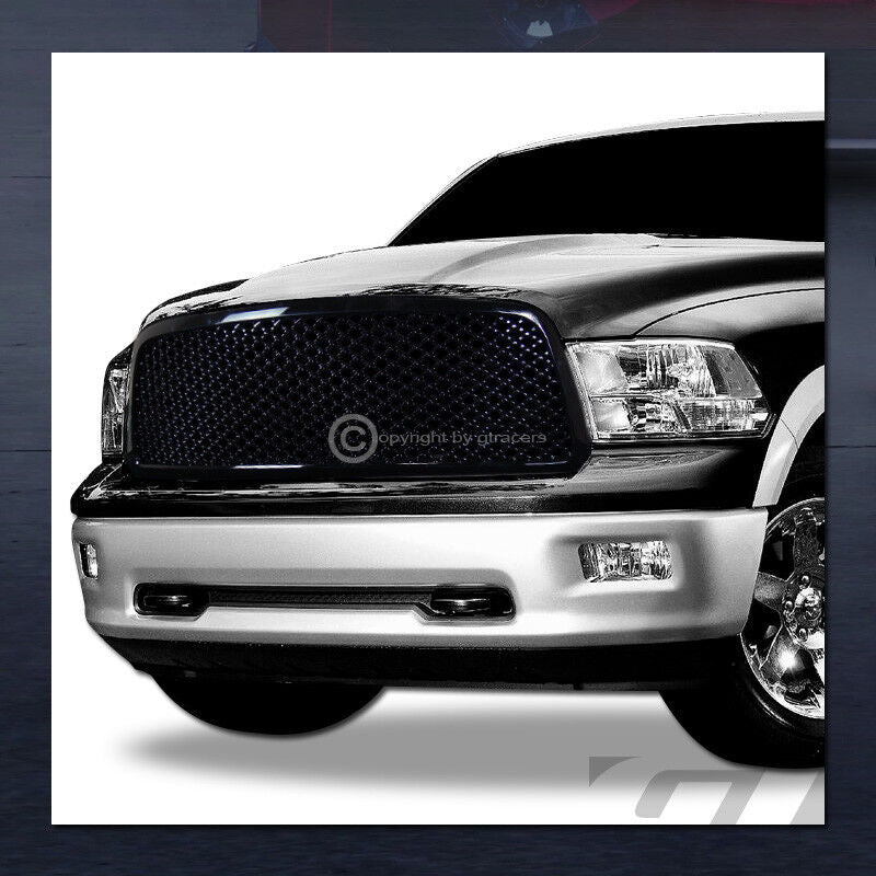 For 2009-2012 Dodge Ram 1500 Blk Luxury Mesh Front Bumper Grill Grille Guard ABS