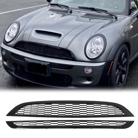 Fit 2002-06 Mini Cooper R50 R52 R53 JCW Style 2 PCS Honeycomb Mesh Grill Grille