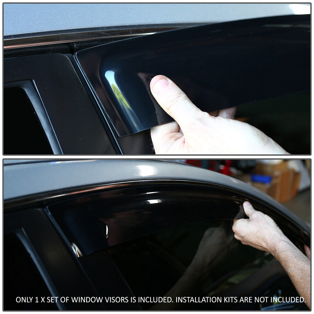 For 2005-2010 Pontiac G6 Smoke Tint Side Window Visor Sun Wind/Rain Deflector