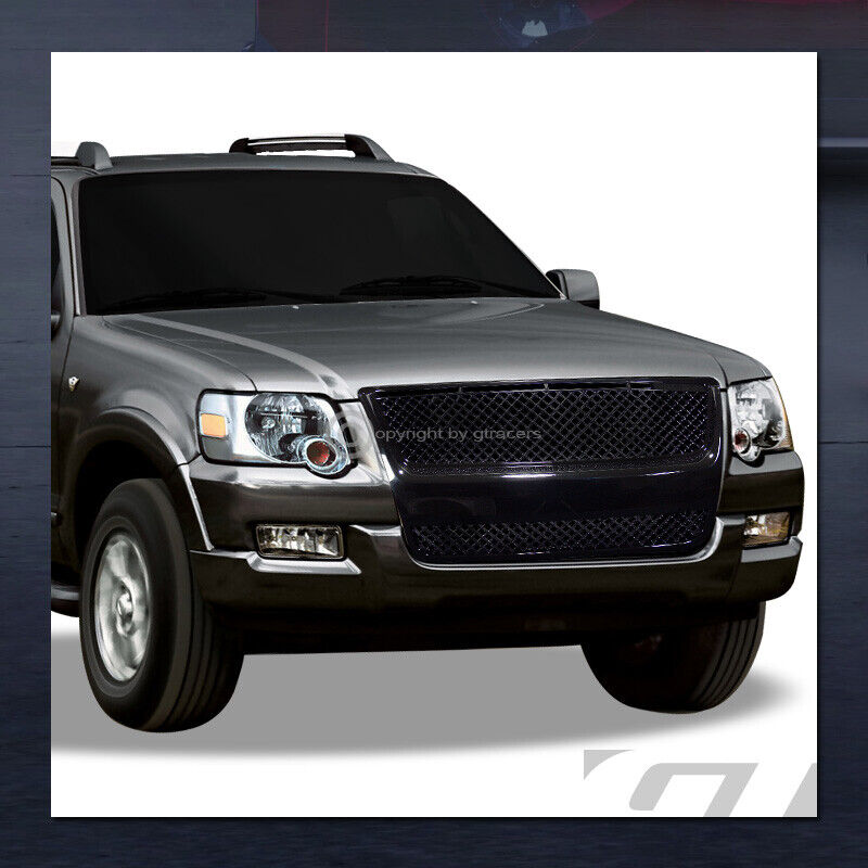 For 2007-2010 Explorer Sport Trac Black Mesh Front Bumper Grill Grille Guard ABS