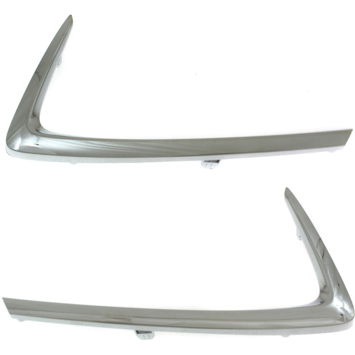 New Set of 2 Grille Trims Grill Front Driver & Passenger Side Chrome Sedan Pair