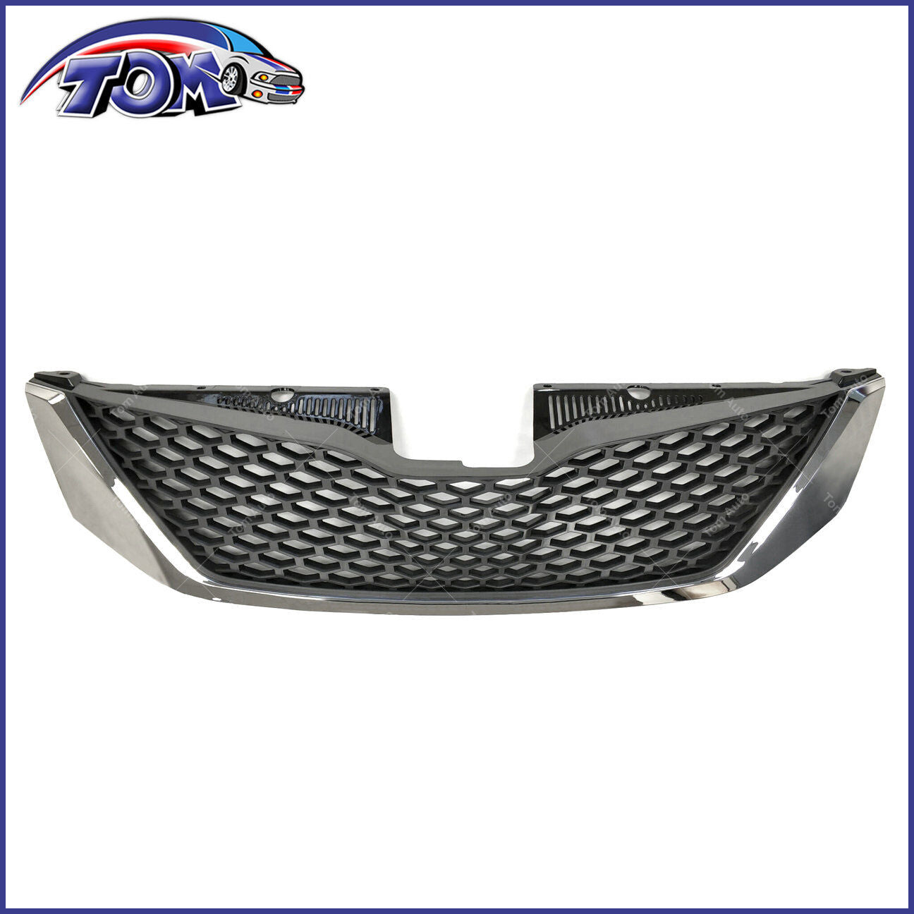 Honeycomb Chrome Front Bumper Upper Grille Assembly For Toyota Sienna 2011-2017