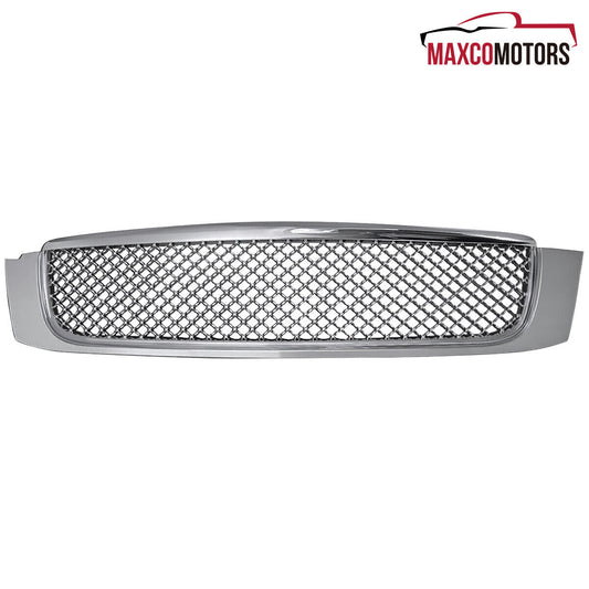 Front Hood Grille Fits 2000-2005 Cadillac DeVille Silver ABS Mesh Grill 1PC