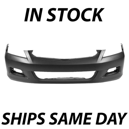 NEW Primered - Front Bumper Cover Replacement for 2006 2007 Honda Accord Sedan