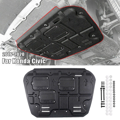 For  2016-2020 Honda Civic Black Auto Under Engine Splash Shield Guard Mudguard