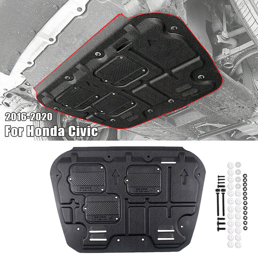 For  2016-2020 Honda Civic Black Auto Under Engine Splash Shield Guard Mudguard