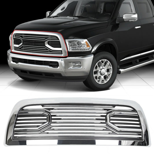 For 2010-2018 Dodge Ram 2500 Grill Grille Replacement Shell Big Horn Chrome