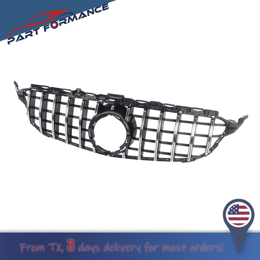 GT R AMG Style Front Bumper Grille for Mercedes Benz W205 C300 C43 2019-2021