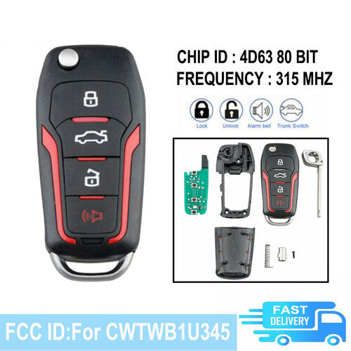 Replacement Remote Key Fobs For CWTWB1U212 CWTWB1U331 GQ43VT11T 1788A-FWB1U345