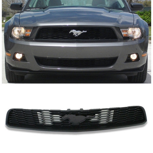 Grille For 2010-2012 Ford Mustang Black Plastic