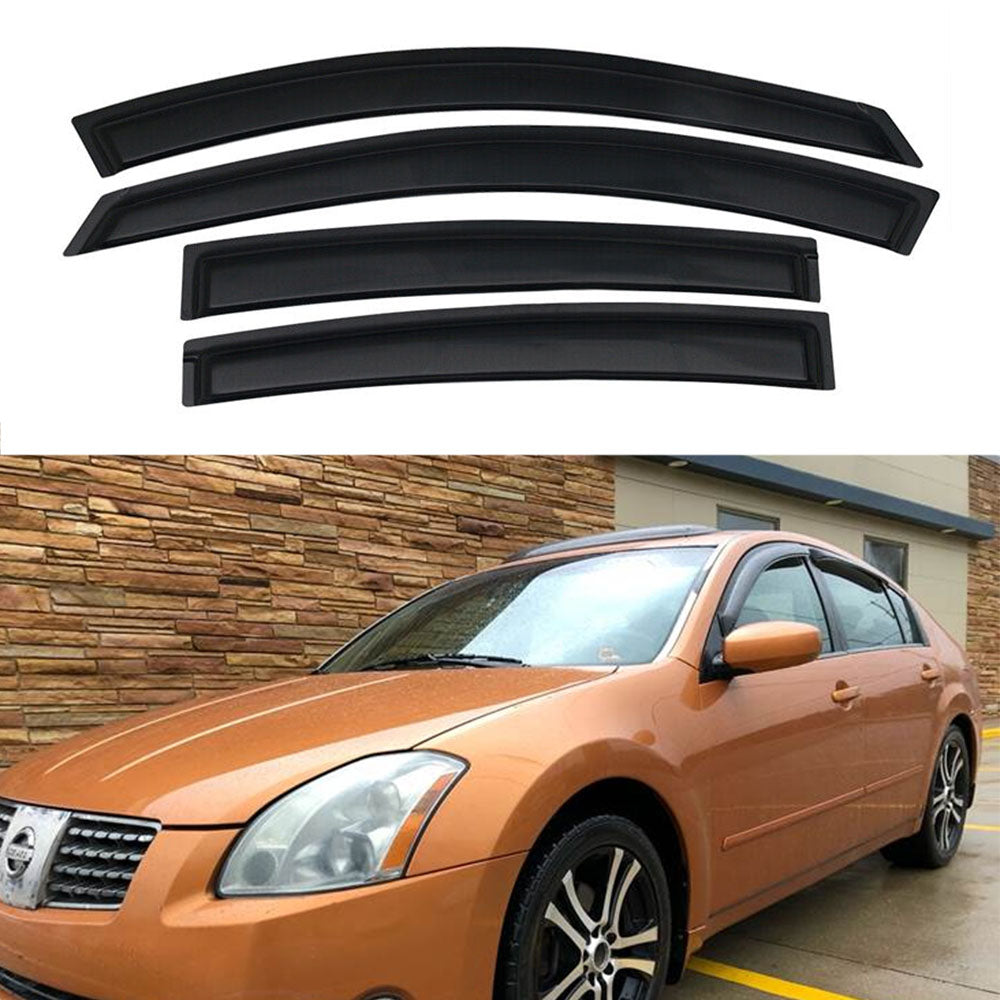 4PCS Window Visors Rain Guard Deflector For 2004-2008 Nissan Maxima Sedan